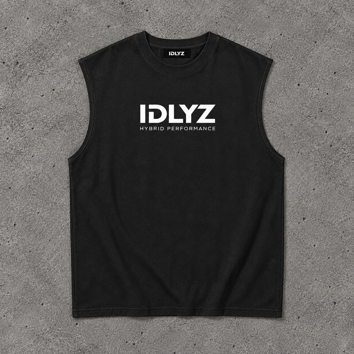 Raw Edge Cotton Tank Top (White Logo) (2 colours)
