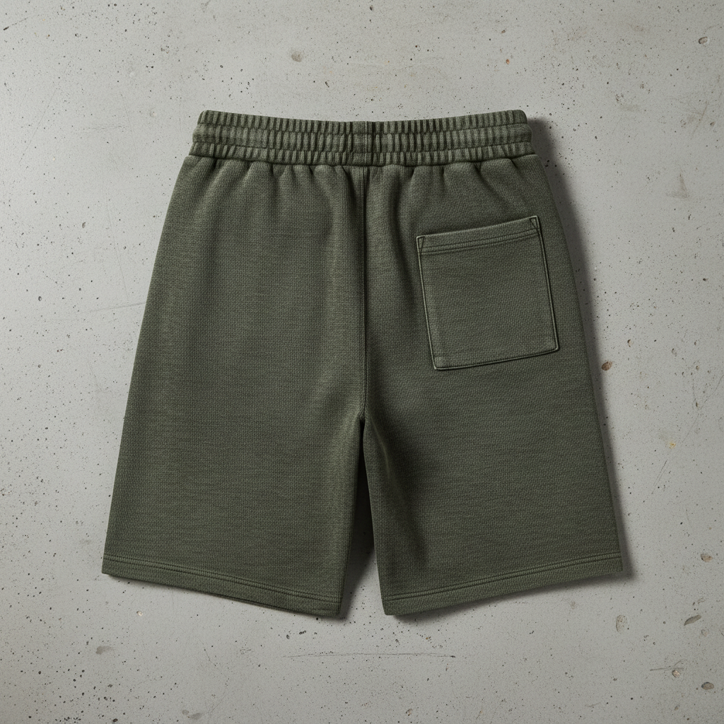 Mineral Wash Waffle Knit Shorts