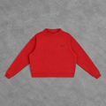 IDLYZ Essential Mock Neck Sweatshirt - Red