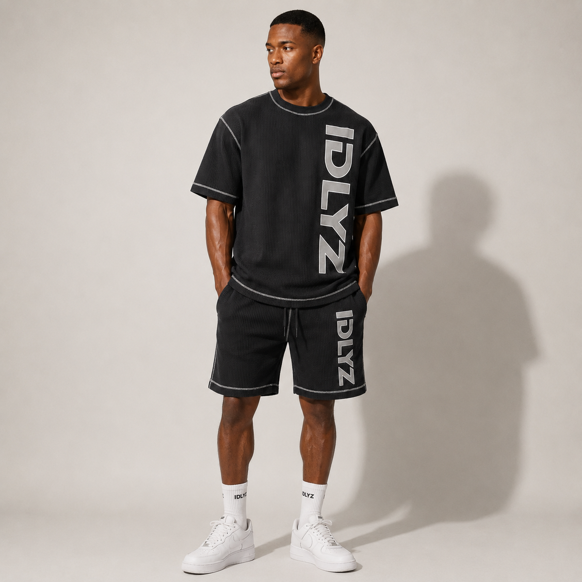 IDLYZ Sun fade Waffle T-Shirt (3 colours)