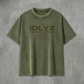 IDLYZ Terrain Waffle Knit T-Shirt (Dark Green Logo)