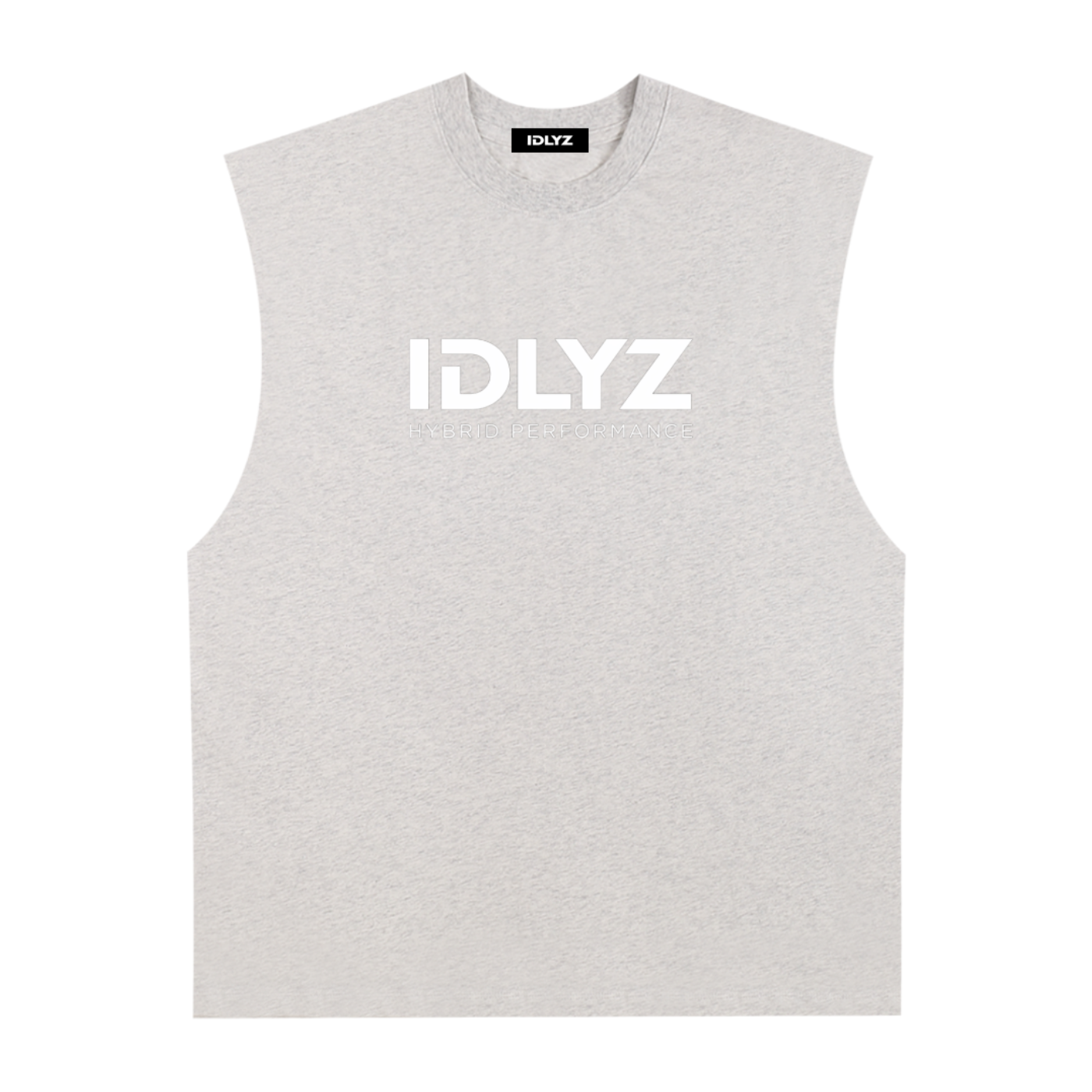 Raw Edge Cotton Tank Top (White Logo)