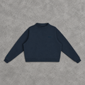 IDLYZ Essential Mock Neck Sweatshirt - Navy Blue