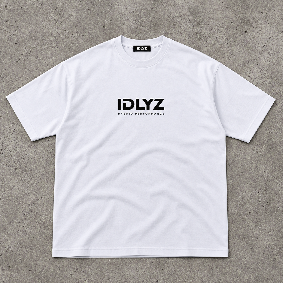 Hybrid Performance Oversized Unisex T-Shirt (white)