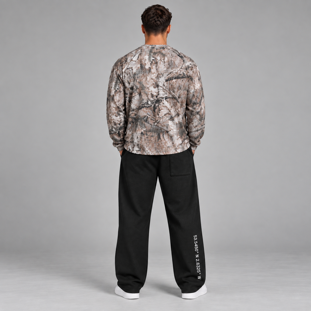 IDLYZ Tree Camo Waffle Long Sleeve (Boxy Fit)