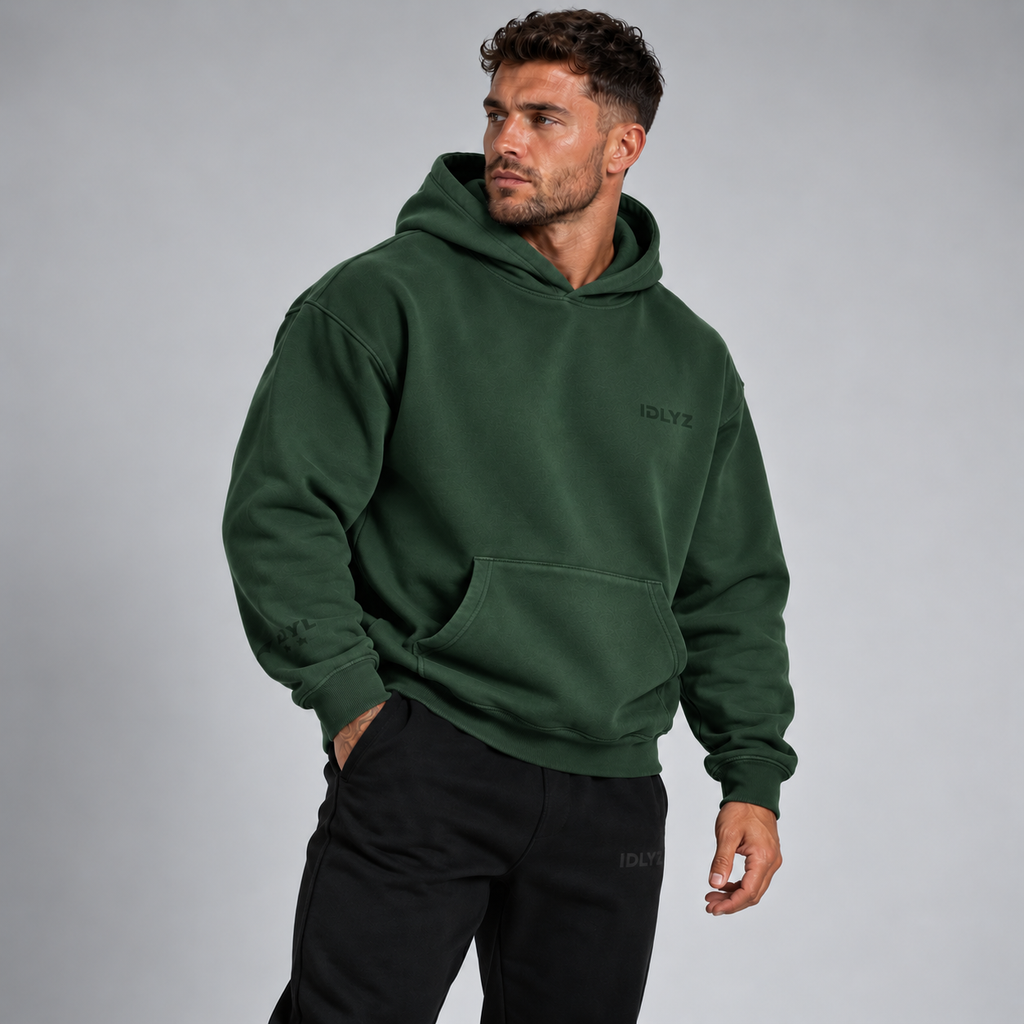 IDLYZ Crest Hoodie — Green
