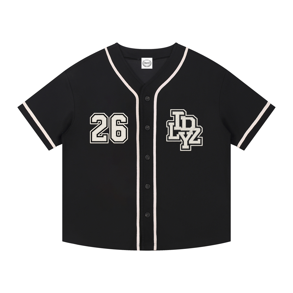 Contrast Piped Button-Up Jersey