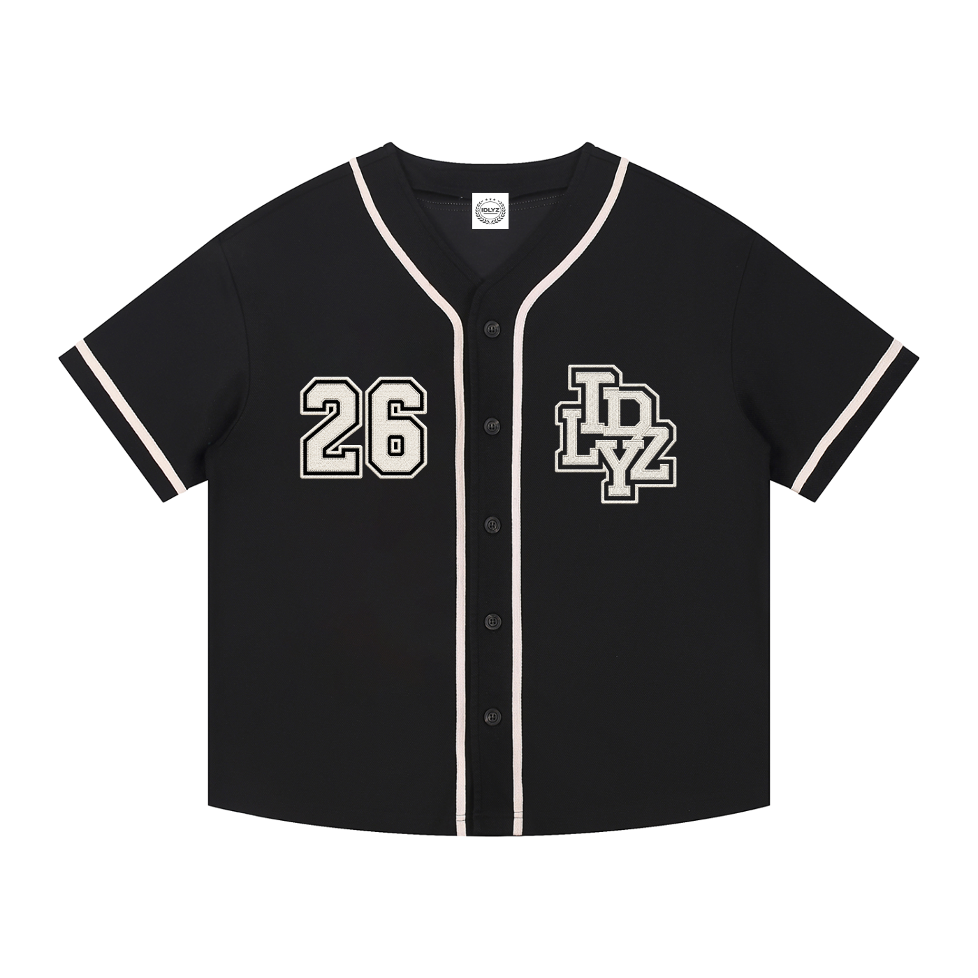 Contrast Piped Button-Up Jersey