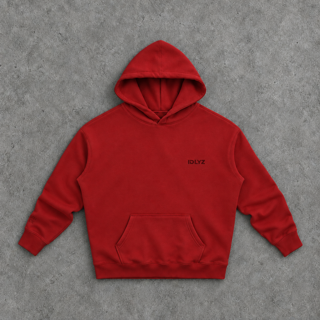 IDLYZ Crest Hoodie — Red