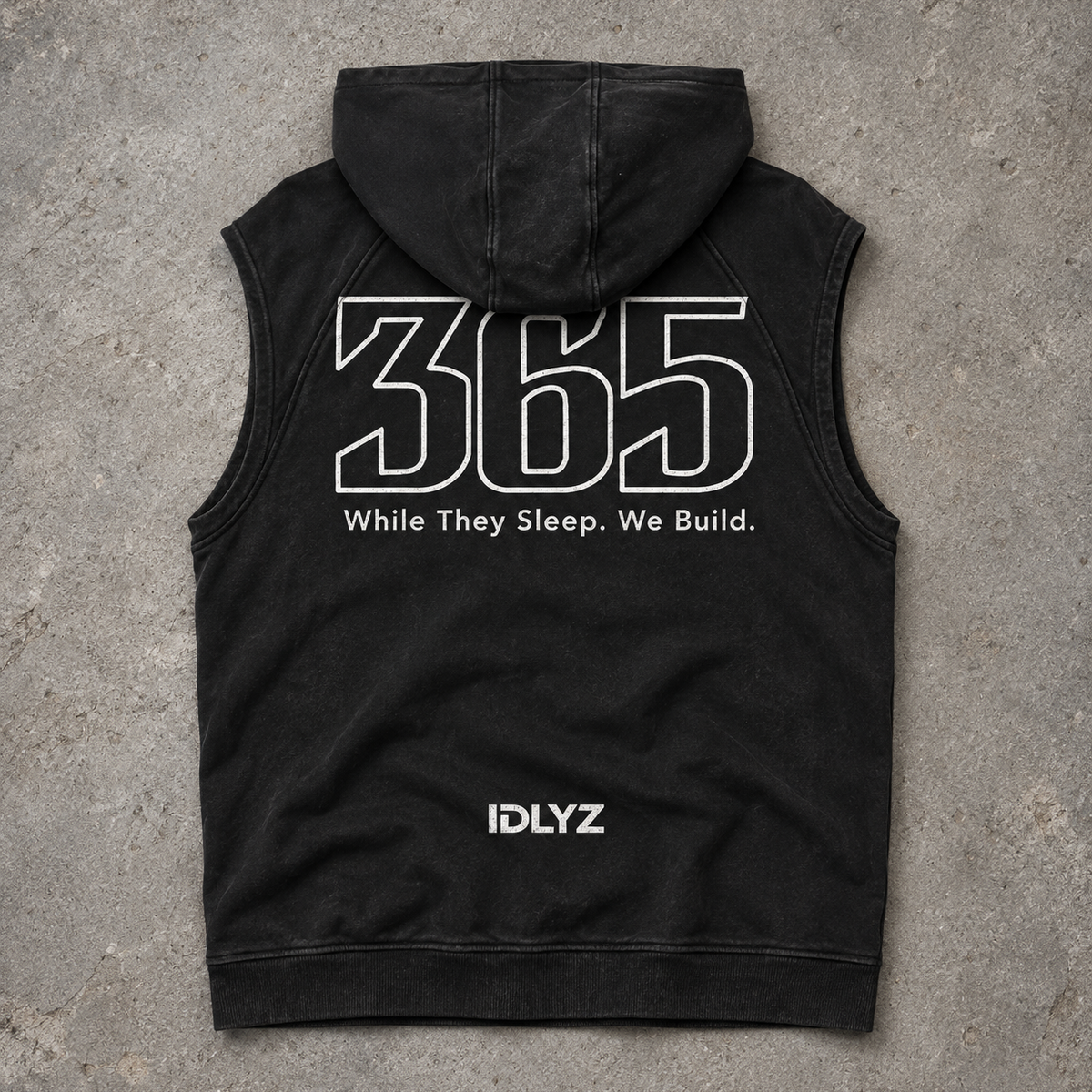 365 Snow Washed Sleeveless Hoodie