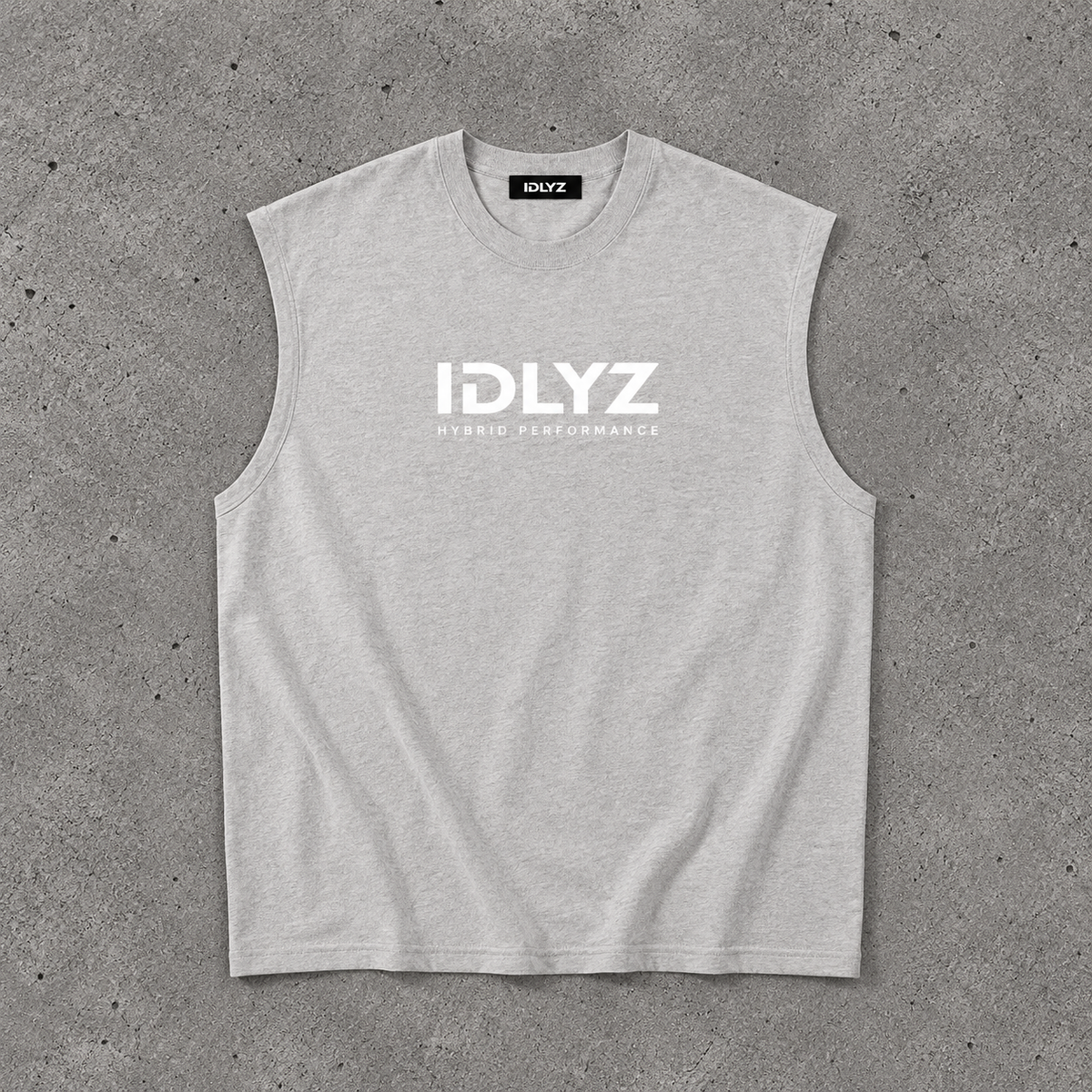 Raw Edge Cotton Tank Top (White Logo) (2 colours)