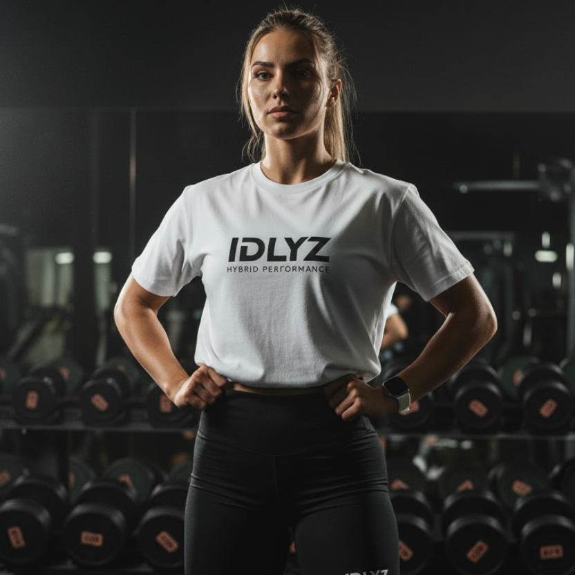 Hybrid Performance Oversized Unisex T-Shirt (white)