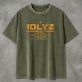 IDLYZ Terrain Waffle Tee Knit T-Shirt (Orange Logo)