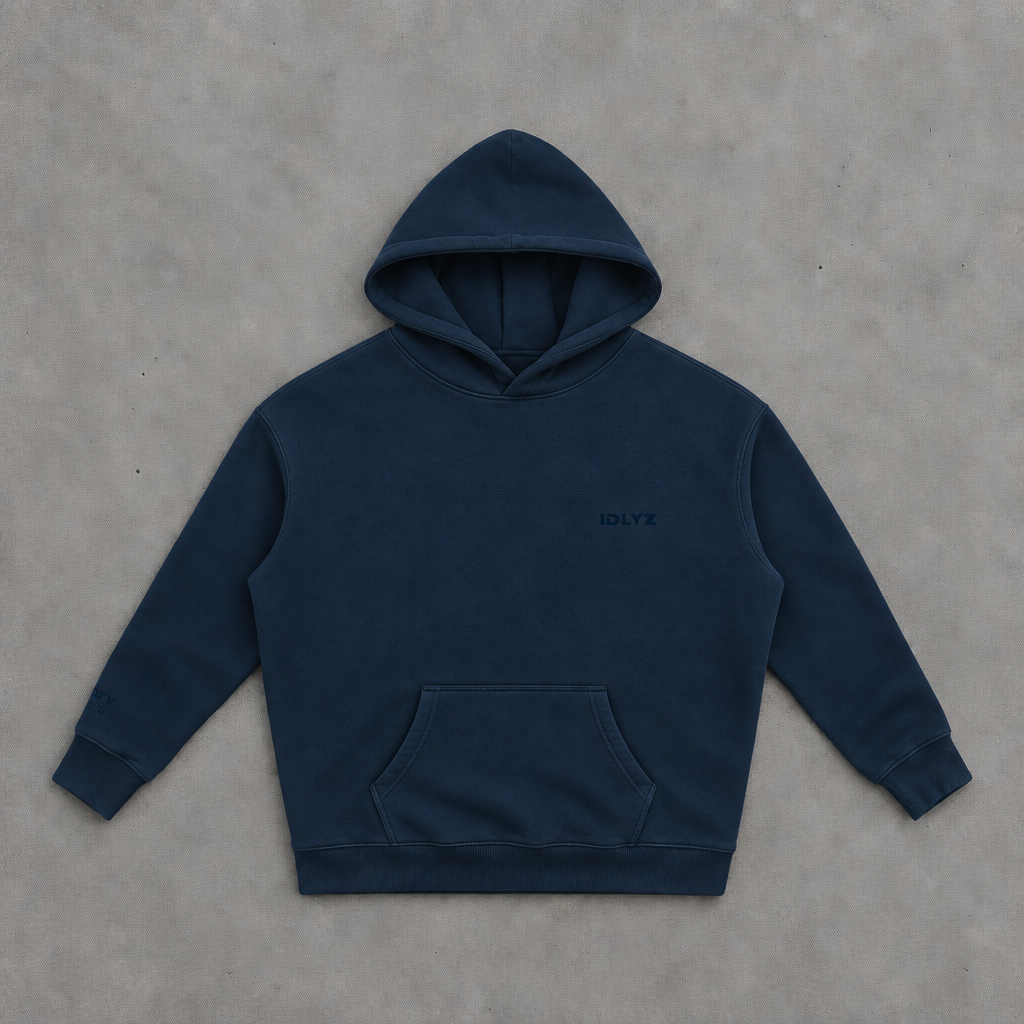 IDLYZ Crest Hoodie — Navy