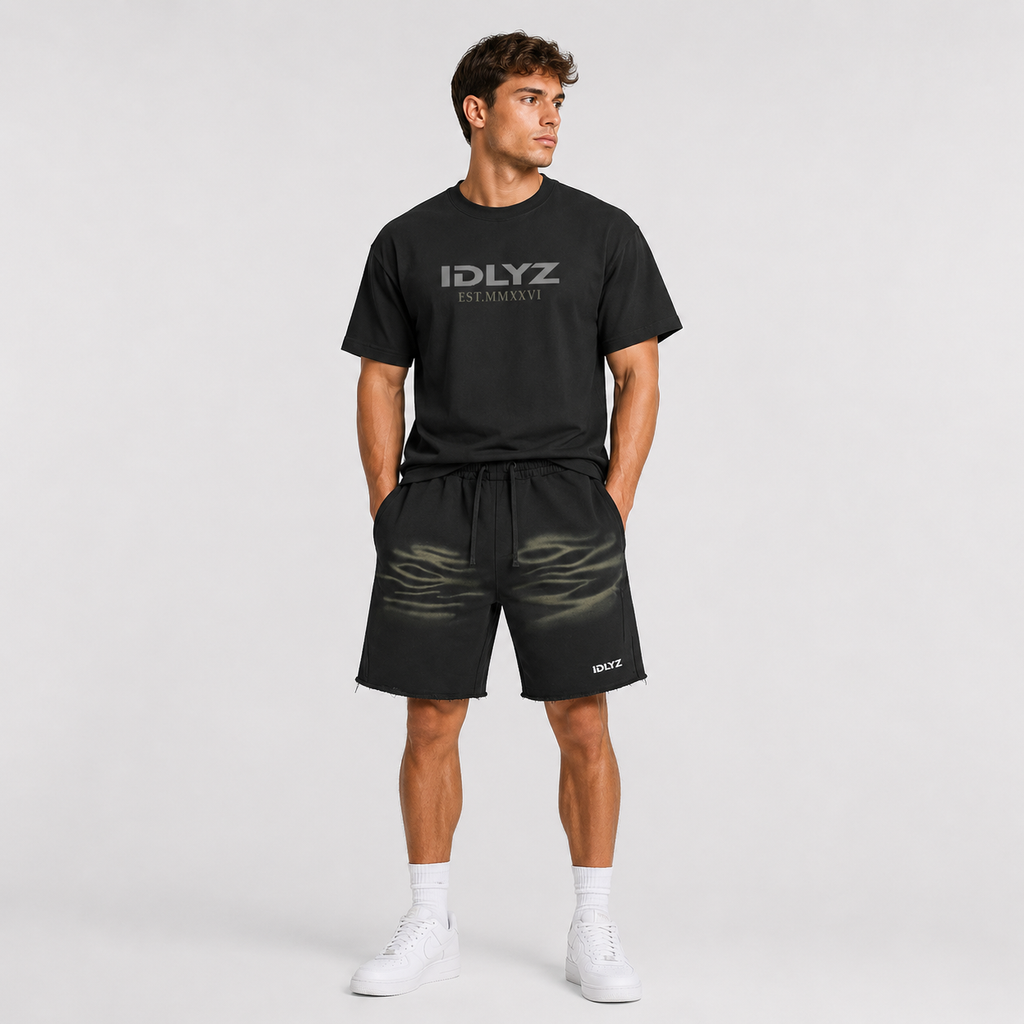IDLYZ Vintage Tiger Stripe Shorts