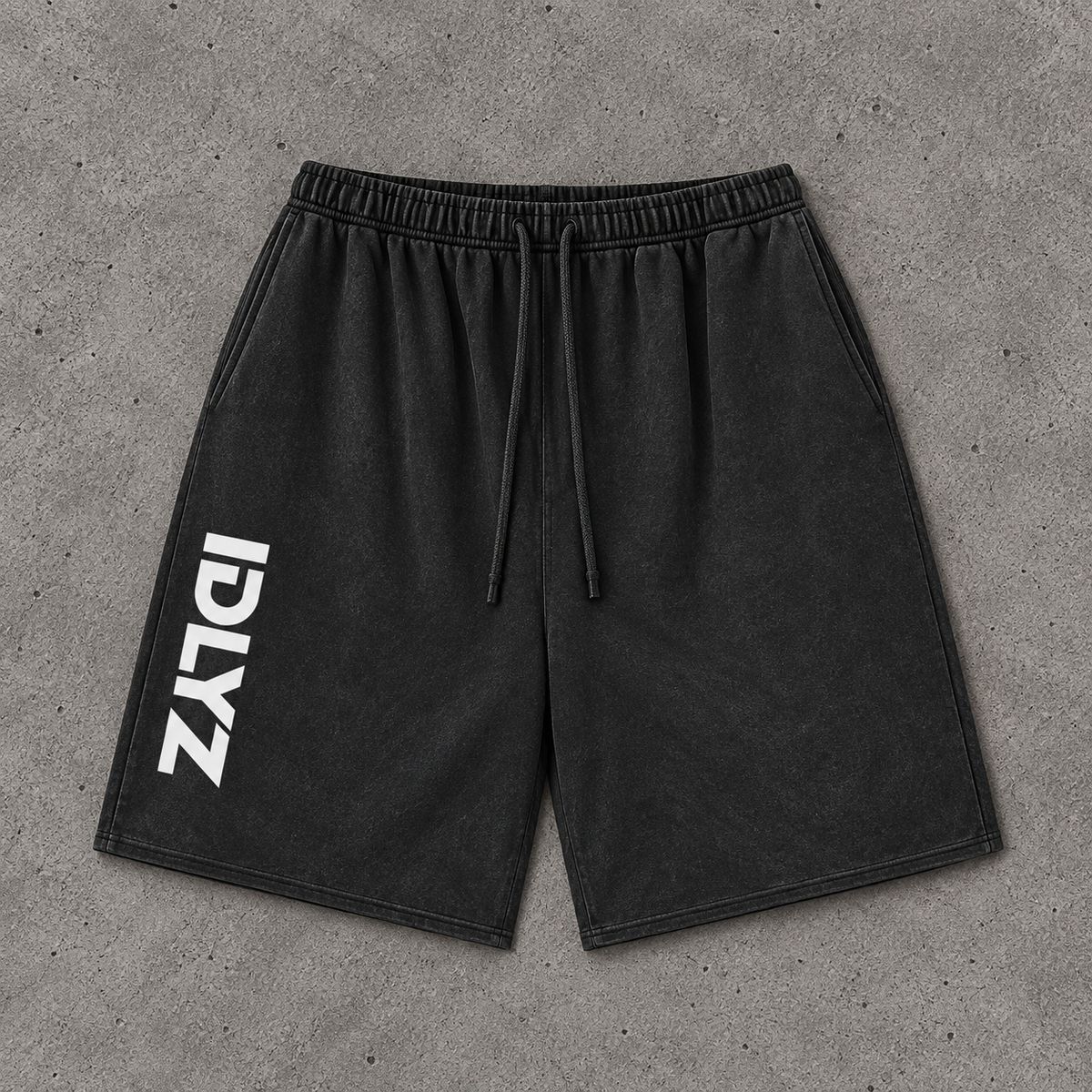 Snow Washed Raw Hem Shorts