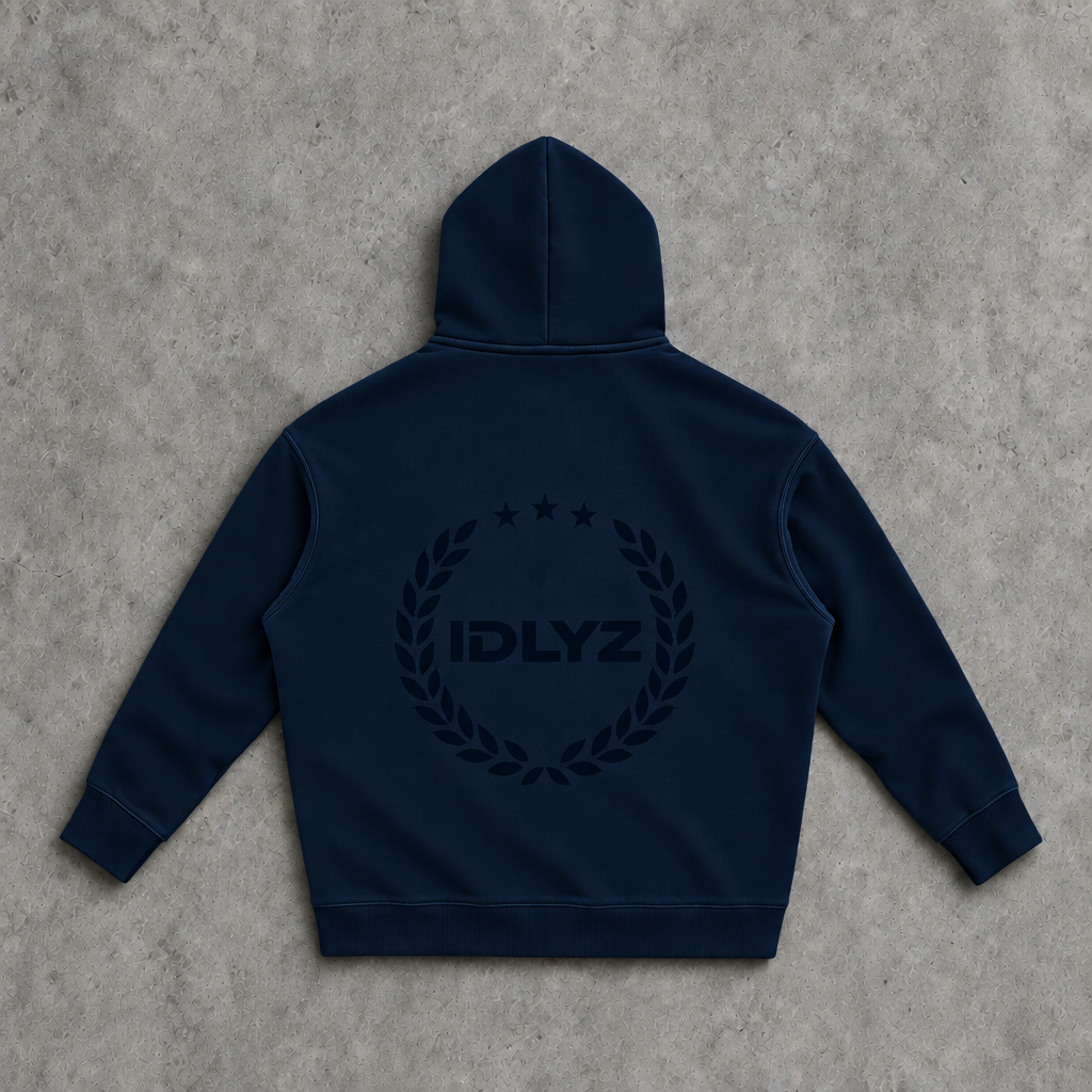 IDLYZ Crest Hoodie — Navy