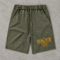 IDLYZ Terrain Waffle Knit Shorts (orange Logo)