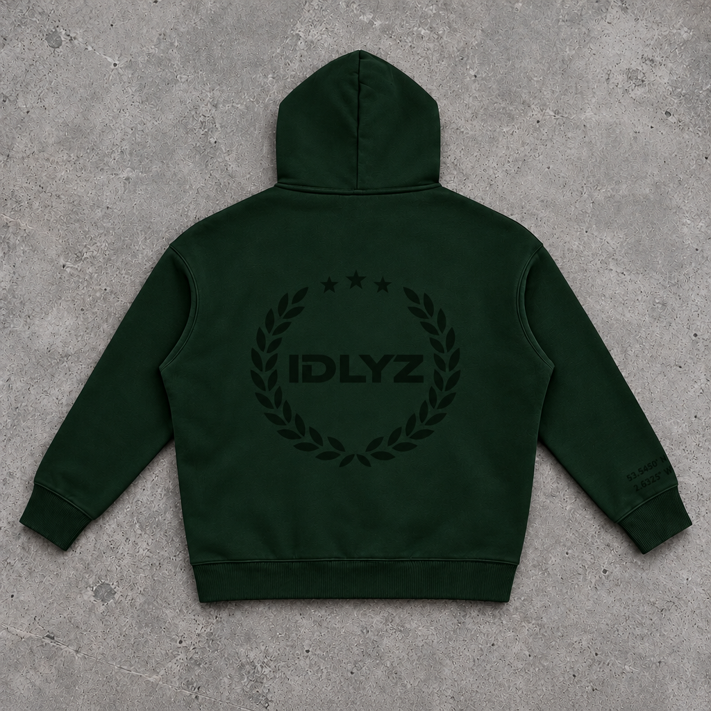 IDLYZ Crest Hoodie — Green