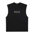 Raw Edge Cotton Tank Top (Grey logo)