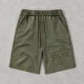 IDLYZ Terrain Waffle Knit Shorts (Dark green Logo)