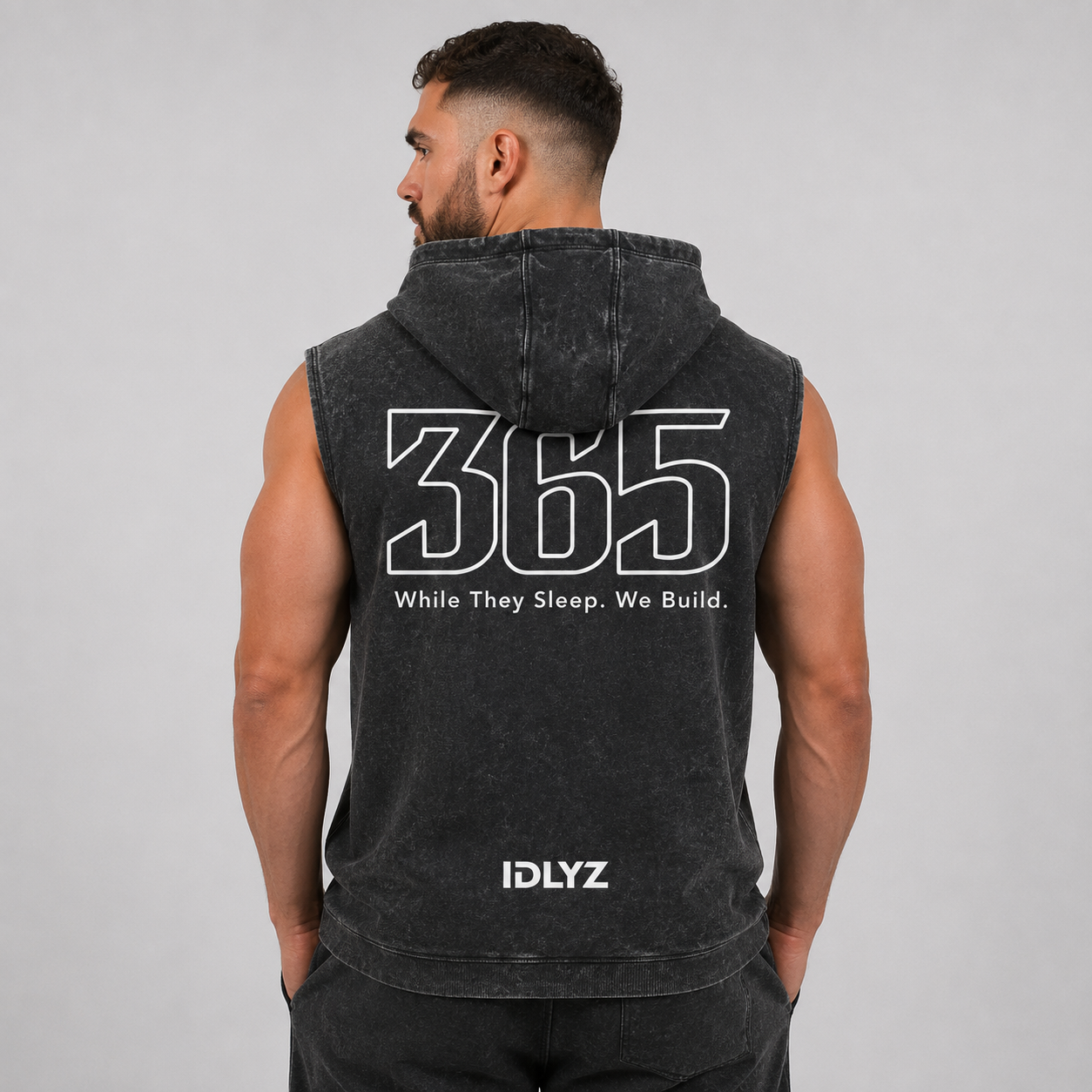 365 Snow Washed Sleeveless Hoodie
