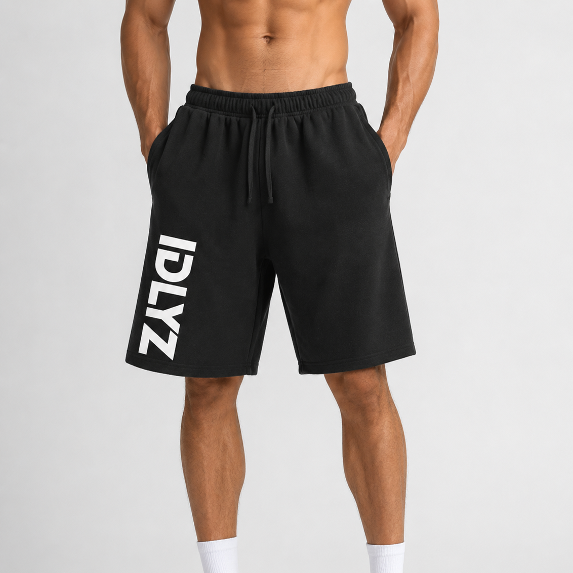 Snow Washed Raw Hem Shorts