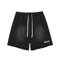 IDLYZ Sun Fade Raw Hem Shorts