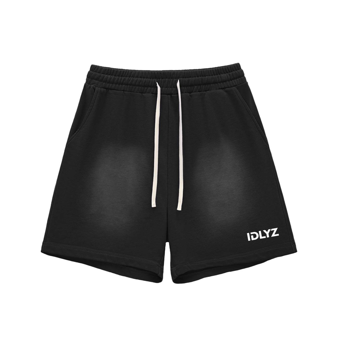 IDLYZ Sun Fade Raw Hem Shorts