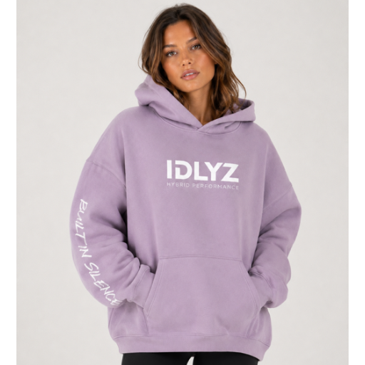 Built In Silence-Oversize Fleeced Hoodie
