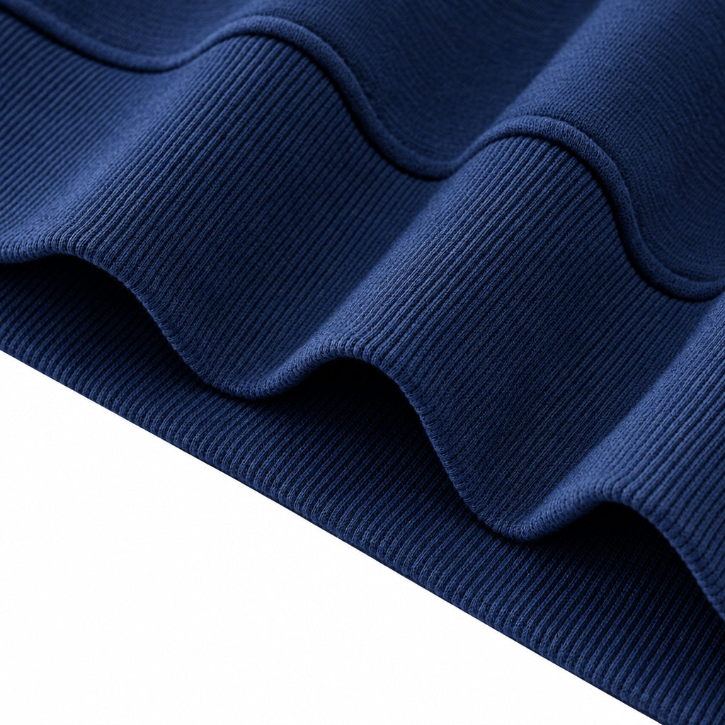 IDLYZ Essential Mock Neck Sweatshirt - Navy Blue