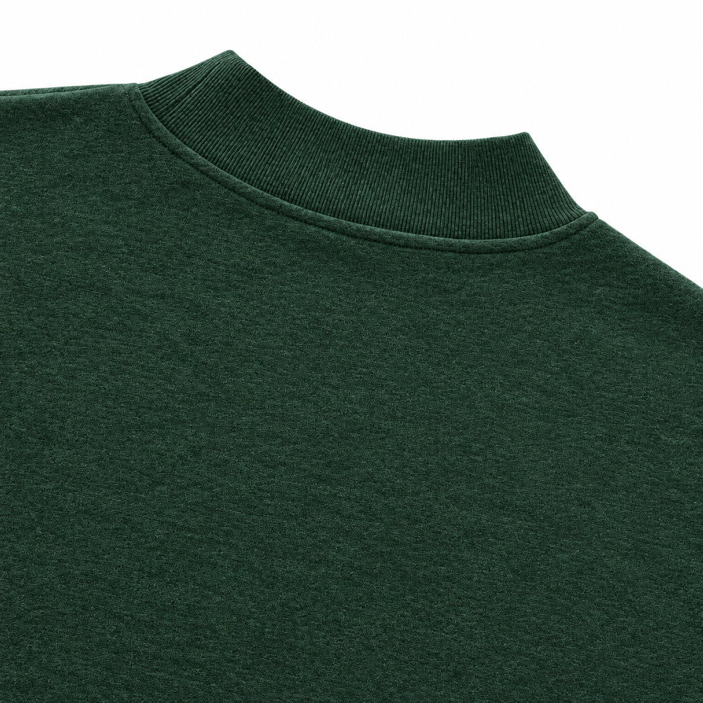 IDLYZ Essential Mock Neck Sweatshirt - Green