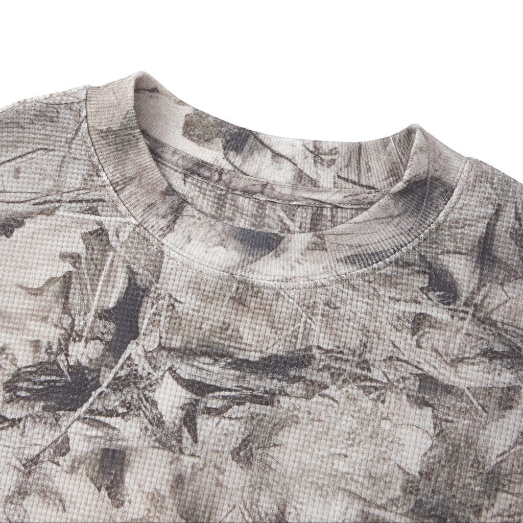 IDLYZ Tree Camo Waffle Long Sleeve (Boxy Fit)