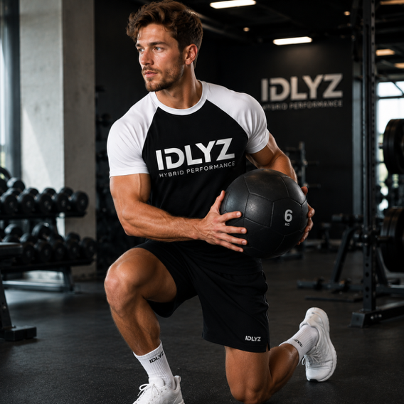 IDLYZ Hybrid Performance Mesh Tee