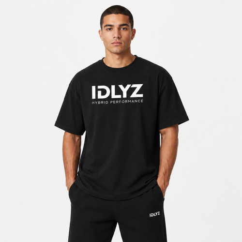 Hybrid Performance Unisex Oversized T-Shirt (black)